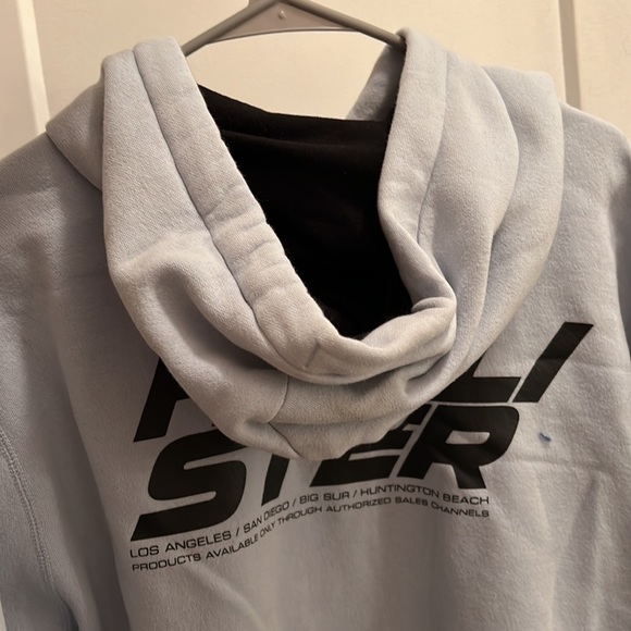 UNISEX Light Blue Hollister Sweatshirt/Hoodie - Picture 2 of 4